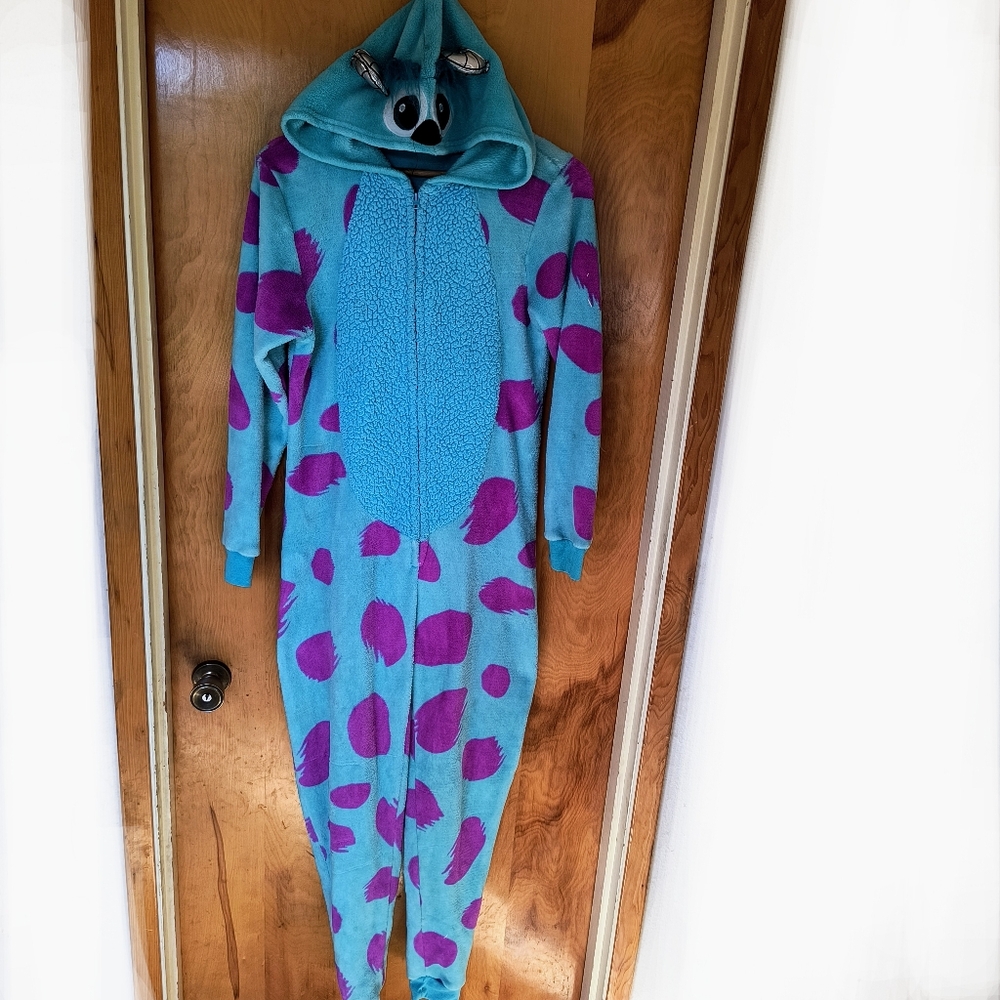 Disney Monster Inc Sully Monster Body Suit Costume Pajama Size YOUTH XL